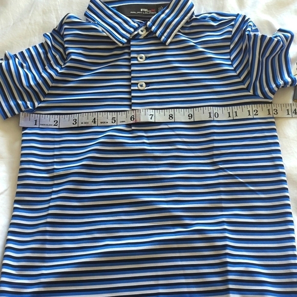 Polo Ralph Lauren BLUE MU Boys Striped RLX T-shirt, size 4 NWT - Picture 7 of 11